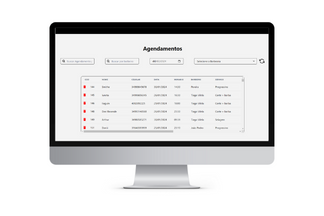 layout dashboard tela Agendamento